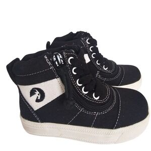 Billy Street Toddler‎ 7M Black High Top Zipper Lace Up Canvas Sneakers Shoes